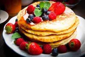 buttermilk pancakes with fruit